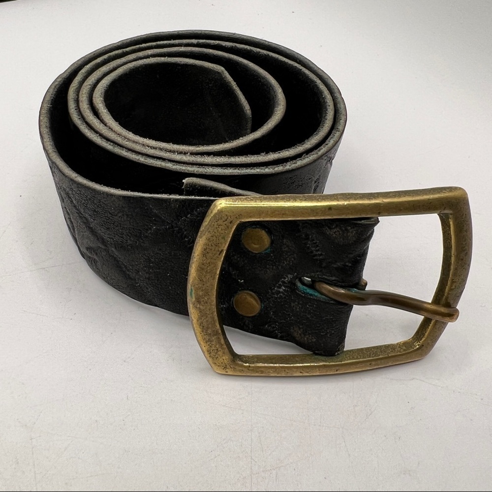 Grey 100% Leather Belt 38” Womens